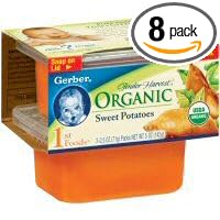 Gerber 1st Foods Tender Harvest Organic, Sweet Potatoes, 2-Count, 2.5-Ounce Units (Pack of 8)