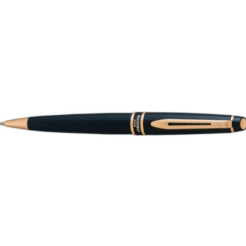 Waterman Expert II Black Lacquer Gold Trim Ballpoint Pen