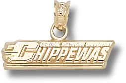 Central Michigan Chippewas Chippewas Pendant - 14KT Gold Jewelry