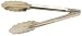 Kitchen & Housewares : 7 Inch Scalloped Edge Stainless Steel Spring Tongs