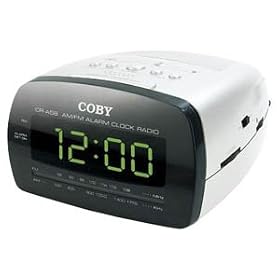 COBY CR-A58 WH Big LED Digital AM/FM Alarm Clock Radio