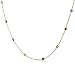 14k Yellow Gold Bezel Set Multi-Gemstone Station Necklace, 18