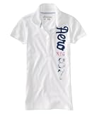 エアロポステール Aeropostale 【並行輸入品】 ﾚﾃﾞｨｰｽ 半袖 ポロシャツ 【vertical aero graphic jersey polo】　ホワイト