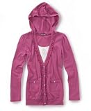 Eyeshadow Girls Hooded Ruffle Cardigan