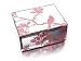 Pink Floral Mirror Trinket Box
