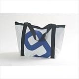 Original Zip Tote Color: White Sailcloth with Blue Number