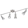 Trio-Leuchten 827510407 LED-Balken inklusiv 4x E14/R50 LED, je 1.5 W, mit zwei Gelenken, Nickel matt