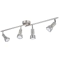 Trio-Leuchten 827510407 LED-Balken inklusiv 4x E14/R50 LED, je 1.5 W, mit zwei Gelenken, Nickel matt