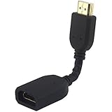 DIZA100 Any Angle Adjustable Rotation HDMI Male to Female Swivel Adapter Converter Black