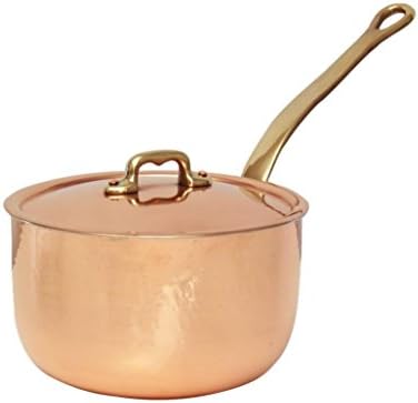 Bottega del Rame - 4 quart Copper Saucepan 8" 5/8 (22 cm) for INDUCTION COOKERS
