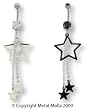 DANGLING STAR BELLY RING BNAST97SLV -SILVER