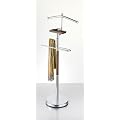 Herrendiener, Kleiderst�nder, Stummer Diener in Chrom mit edlem Holz