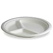 Stalkmarket 100% Compostable Sugar Cane Fiber 3-Compartment Plate, 10-Inch,  500 Count Case