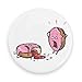 Funny Magnets; Sweet Crime Scene Half Eaten Donut 1.5 Inch Refrigerator Magnet Inch Magnet