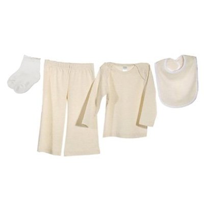 Ecoland Bundle Up Baby Organic Cotton Gift Set w/ Free Socks – Natural 6-12 mons.