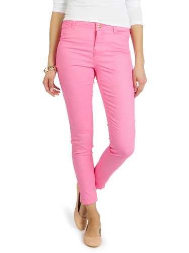 VERO MODA Damen Hose, 10077124 Wonder Colour Ankle Zip, Gr. 32/34, Pink (MIAMI PINK) Preisvergleich