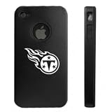 Apple iPhone 4 4S 4G Black Aluminum & Silicone Case Tennessee Titans