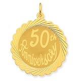 14K Happy 50th Anniversary Charm