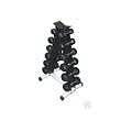 Dumbbell Rack A with 3,5,10,15,20,25Lb Rubber DBL