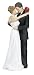 Caucasian Bride and Groom Figurine Wedding Cake Top