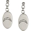 Stainless Steel San Diego Chargers Logo Dangle Earrings