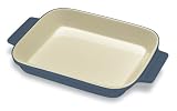 Cuisinart Chef's Classic Ceramic Bakeware 10-1/4-Inch Open Rectangular Baker, Blue Gray