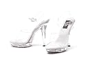 Clear Open-Toe High Heel Shoes - Size 7