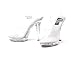 5 Inch Heel Clear Sandal Women's Size Shoe (Clear;9)