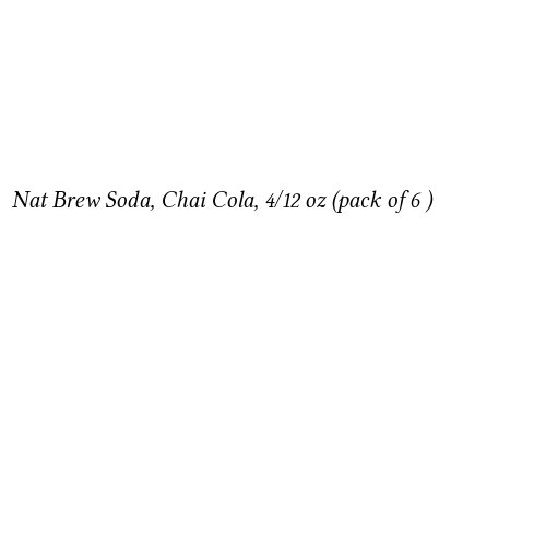 Nat Brew Soda, Chai Cola, 4/12 oz (pack of 6 )