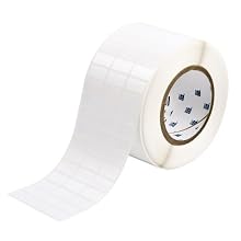 Brady THT-5-483-10 1" Width x 0.5" Height, 3.35" Web Width, B-483 Ultra Aggressive Polyester, Gloss Finish White Thermal Transfer Printable Label (10000 per Roll)