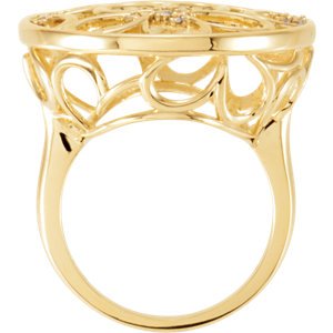 Genuine IceCarats Designer Jewelry Gift 14K Yellow Gold 1/6 Ct Tw Diamond Ring. 1/6 Ct Tw Diamond Ring In 14K Yellow Gold Size 7
