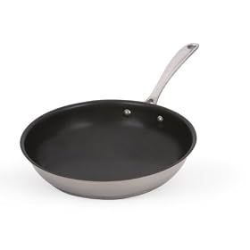 American Kitchen Non-PFOA Stainless Steel Nonstick 12-Inch Open Skillet by 