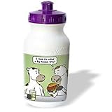 Rich Diesslins Funny General Cartoons - Cow Eating a Big Ronald Burger at a Fast Food Joint - Water Bottles