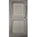PrimeWare HL-81 White Molded Fiber Hinged Lid Container, 7-7/8" Length x 8" Width x 2-1/2" Height, Medium (Case of 200)