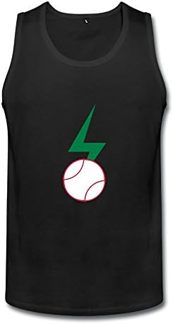 Men's Slogan Shirt Love Baseball Heart Tanks Top US Size X-Large Black