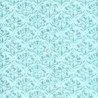 Sea Green Tulip Arabesque Wallpaper - Dollhouse Miniature