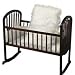 Baby : Solid Color Eyelet Cradle Bedding - color:Ecru eyelet - Size 15x33