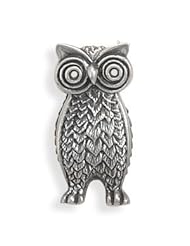 Owl Pin - Sterling Silver