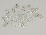 Elegant Faux Rhinestone Peacock Inspired Hair Comb for Wedding, Prom, Pageant, Quinceañera or Other Special Event
