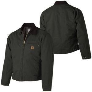 Carhartt Men’s Blanket Lined Sandstone Detroit Jacket, Moss, X-Large Regular