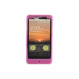 Silicone Skin PINK Rubber Soft Cover Case MOTOROLA MB810 DROID X and MOTOROLA DROID X2