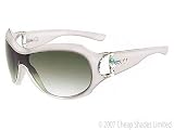 Gucci - GUCCI 2900 DMA WHITE OPAL PLASTIC WITH GREEN GRADIENT SHIELD SUNGLASSES