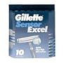 Gillette Sensor Excel Shaving Cartridges for Men Quantity: 10