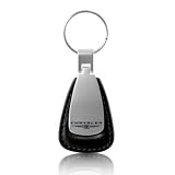 Chyrsler Tear Drop Shape Black Leather Key Chain