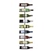 Wall-Mounted Wine Rack, 9-Bottle Capacity, Black
