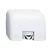 Bobrick 708 Cast Iron AirGuard Surface-Mounted Automatic Hand Dryer, White Vitreous Enamel Finish, 115V