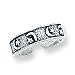 Sterling Silver Antiqued Moon & Star Toe Ring