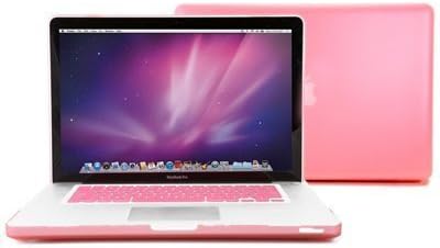Rubberized Hard Case (PINK) 3 in 1 with Crystal Guard silicone Keyboard Protector, LCD Screen protector and Microfiber cloth for ONLY NEWEST MODELS A1425 and A1502 MacBook Pro 13.3" with Retina Display