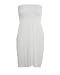 Strapless Seamless White Smocking Tube Dress