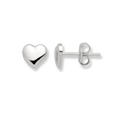 Miore Damen-Ohrstecker Herz 750 Wei�gold MK027E
